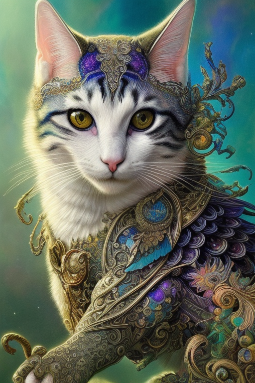 AI generated portrait of cat Mimi